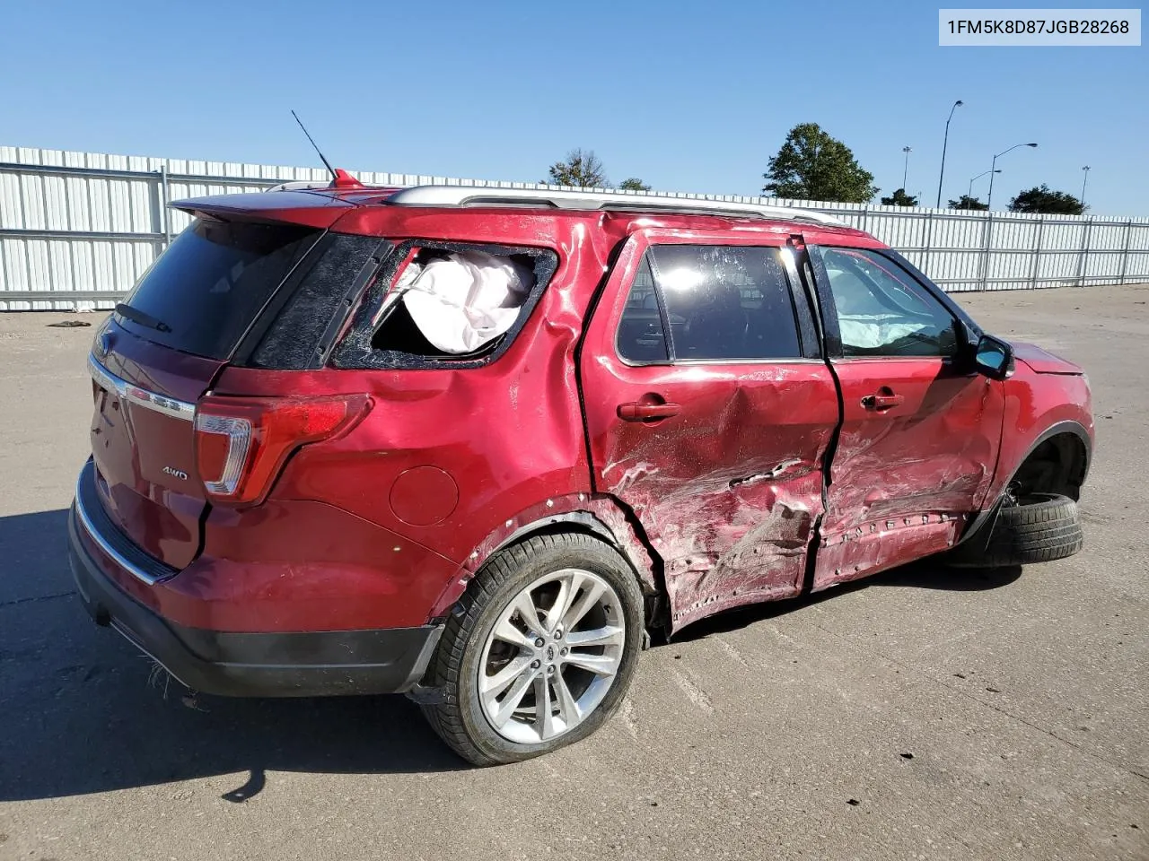 2018 Ford Explorer Xlt VIN: 1FM5K8D87JGB28268 Lot: 76631864