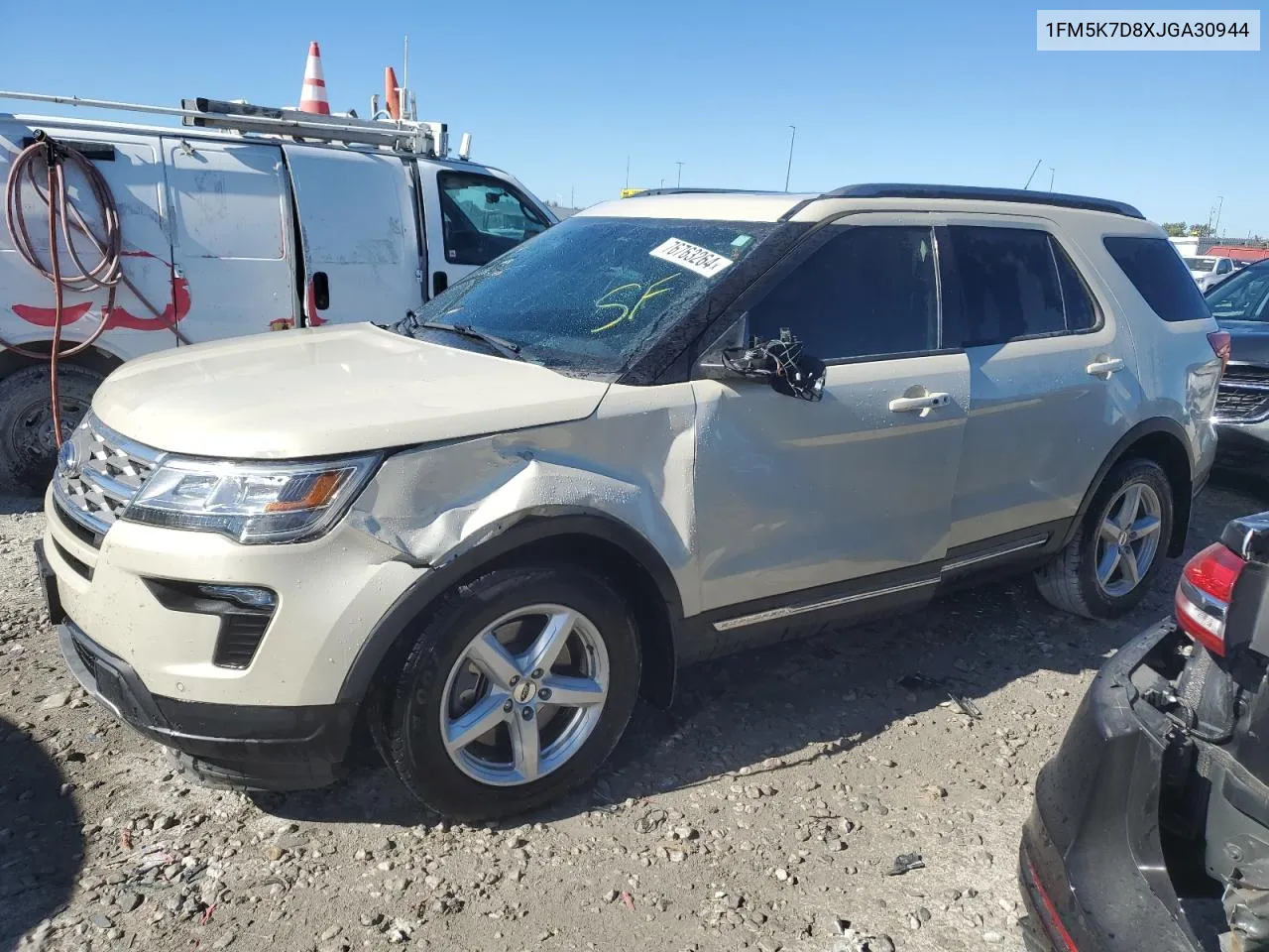 2018 Ford Explorer Xlt VIN: 1FM5K7D8XJGA30944 Lot: 76763264