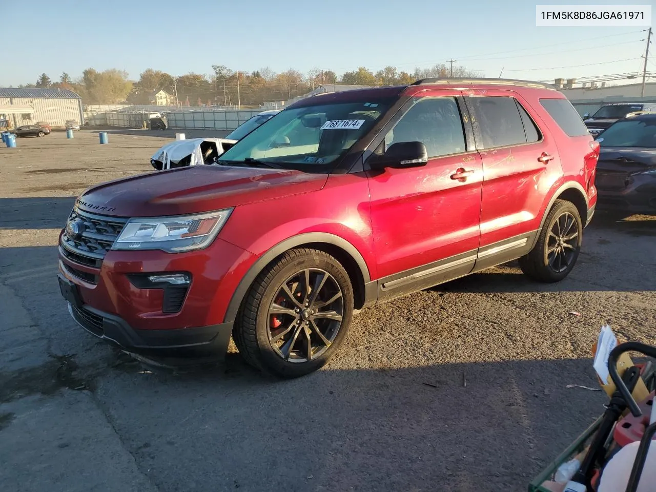 2018 Ford Explorer Xlt VIN: 1FM5K8D86JGA61971 Lot: 76871674