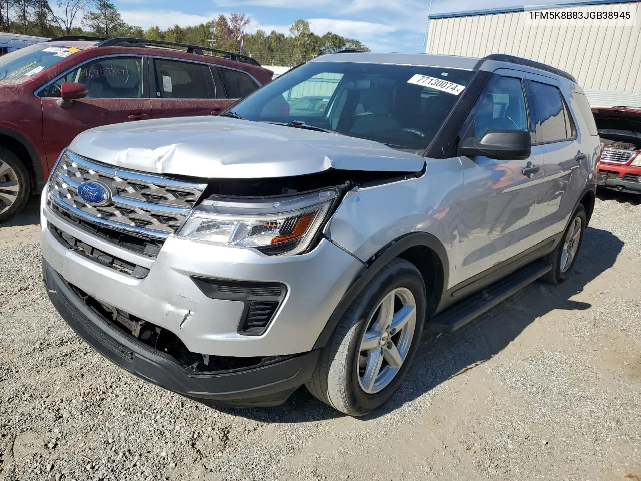 2018 Ford Explorer VIN: 1FM5K8B83JGB38945 Lot: 77130074