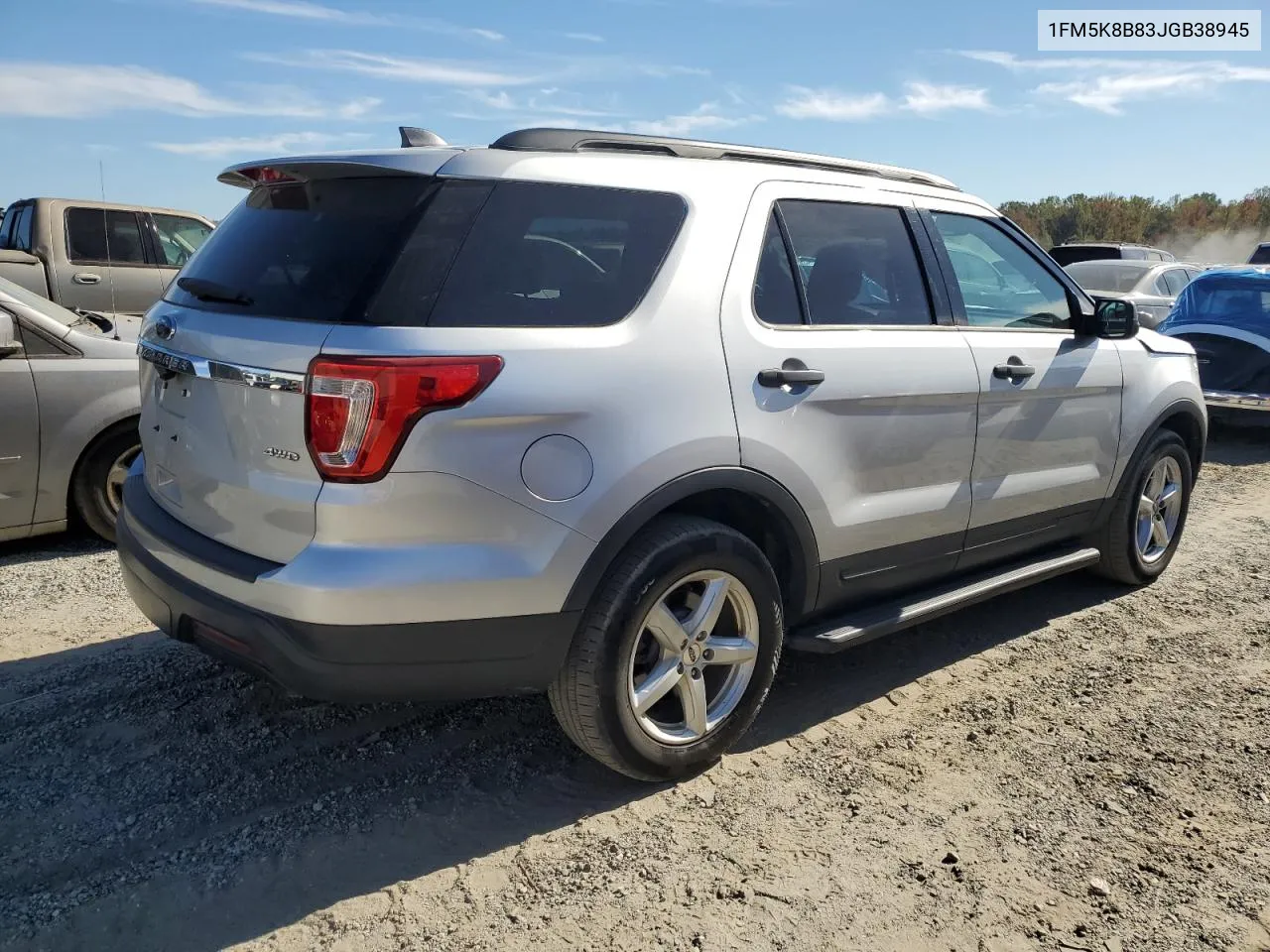 2018 Ford Explorer VIN: 1FM5K8B83JGB38945 Lot: 77130074