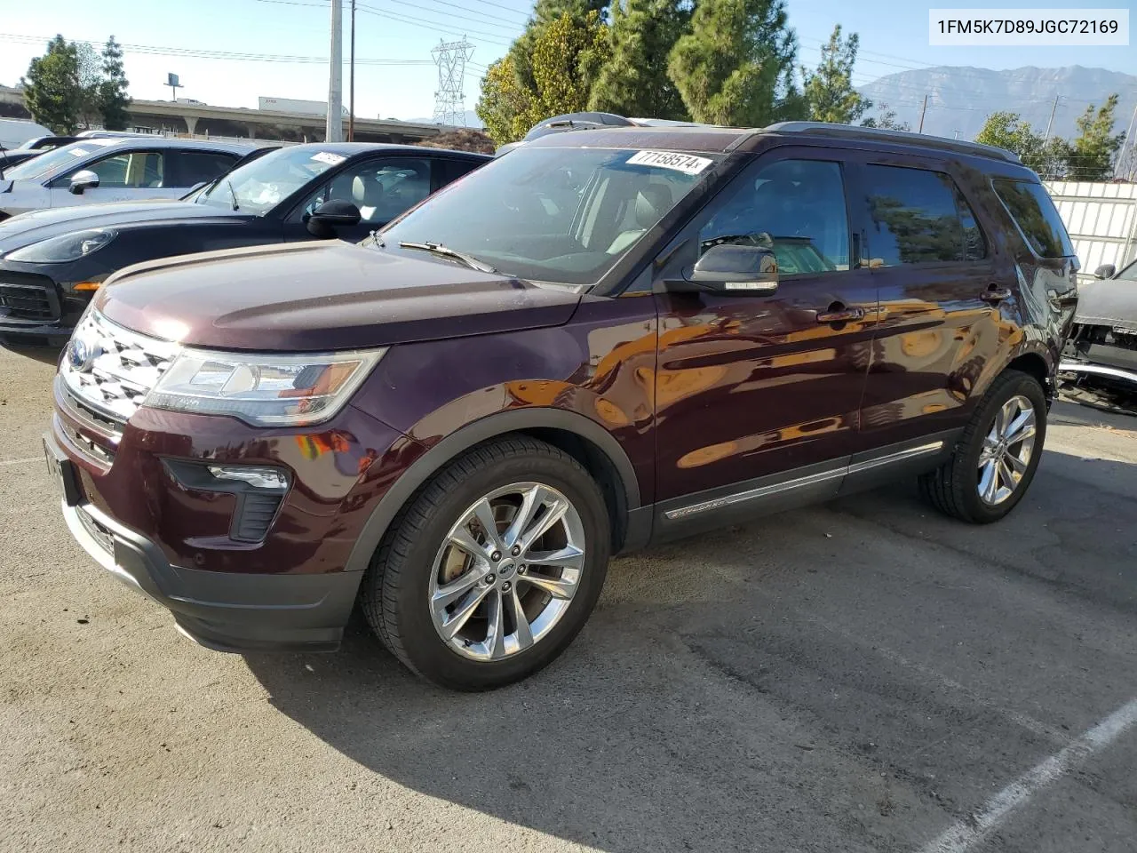 2018 Ford Explorer Xlt VIN: 1FM5K7D89JGC72169 Lot: 77158574