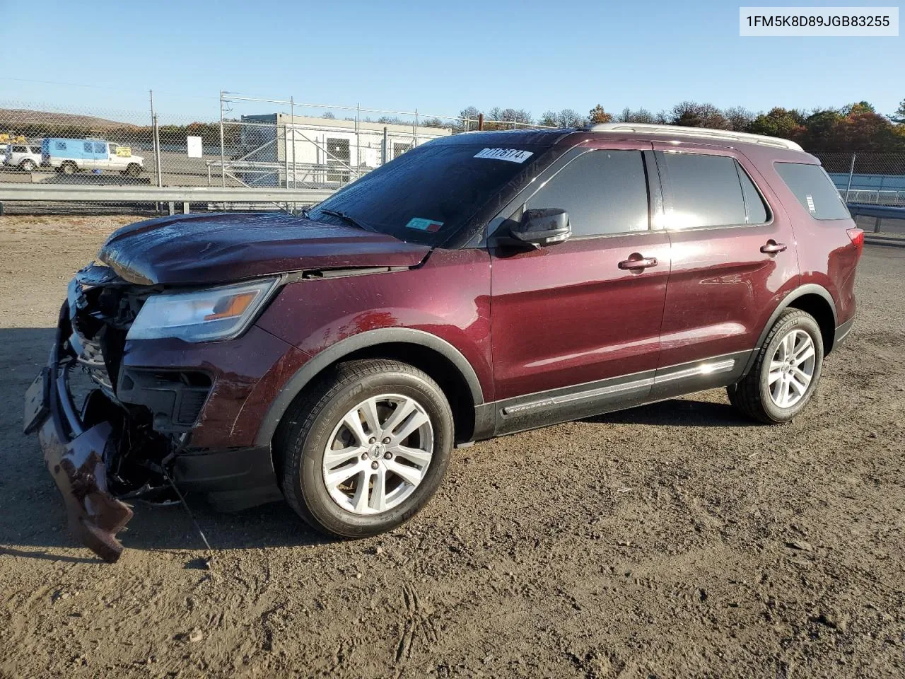 2018 Ford Explorer Xlt VIN: 1FM5K8D89JGB83255 Lot: 77176174