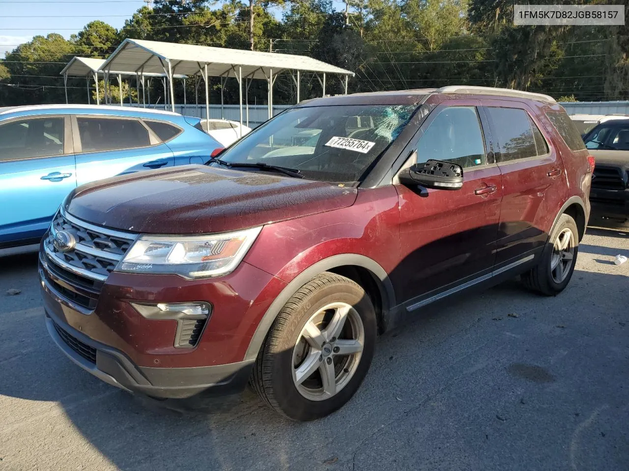 2018 Ford Explorer Xlt VIN: 1FM5K7D82JGB58157 Lot: 77255764