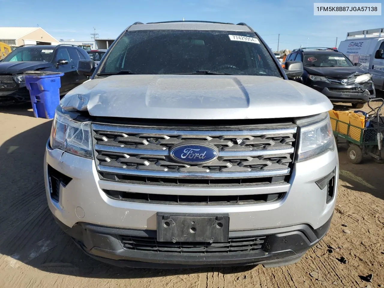 2018 Ford Explorer VIN: 1FM5K8B87JGA57138 Lot: 77429954