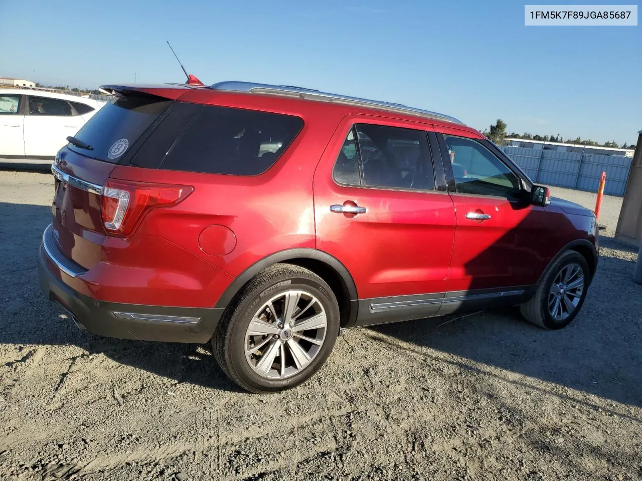 2018 Ford Explorer Limited VIN: 1FM5K7F89JGA85687 Lot: 77479324