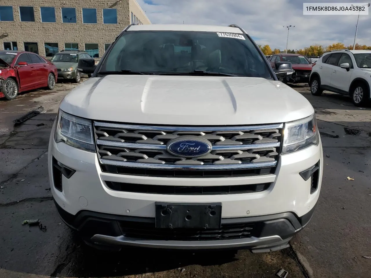 2018 Ford Explorer Xlt VIN: 1FM5K8D86JGA45382 Lot: 77635904