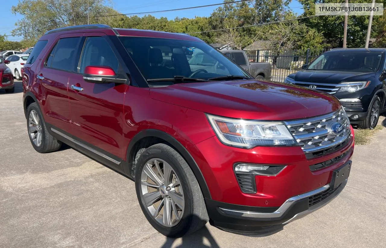 2018 Ford Explorer Limited VIN: 1FM5K7F81JGB13661 Lot: 77785324