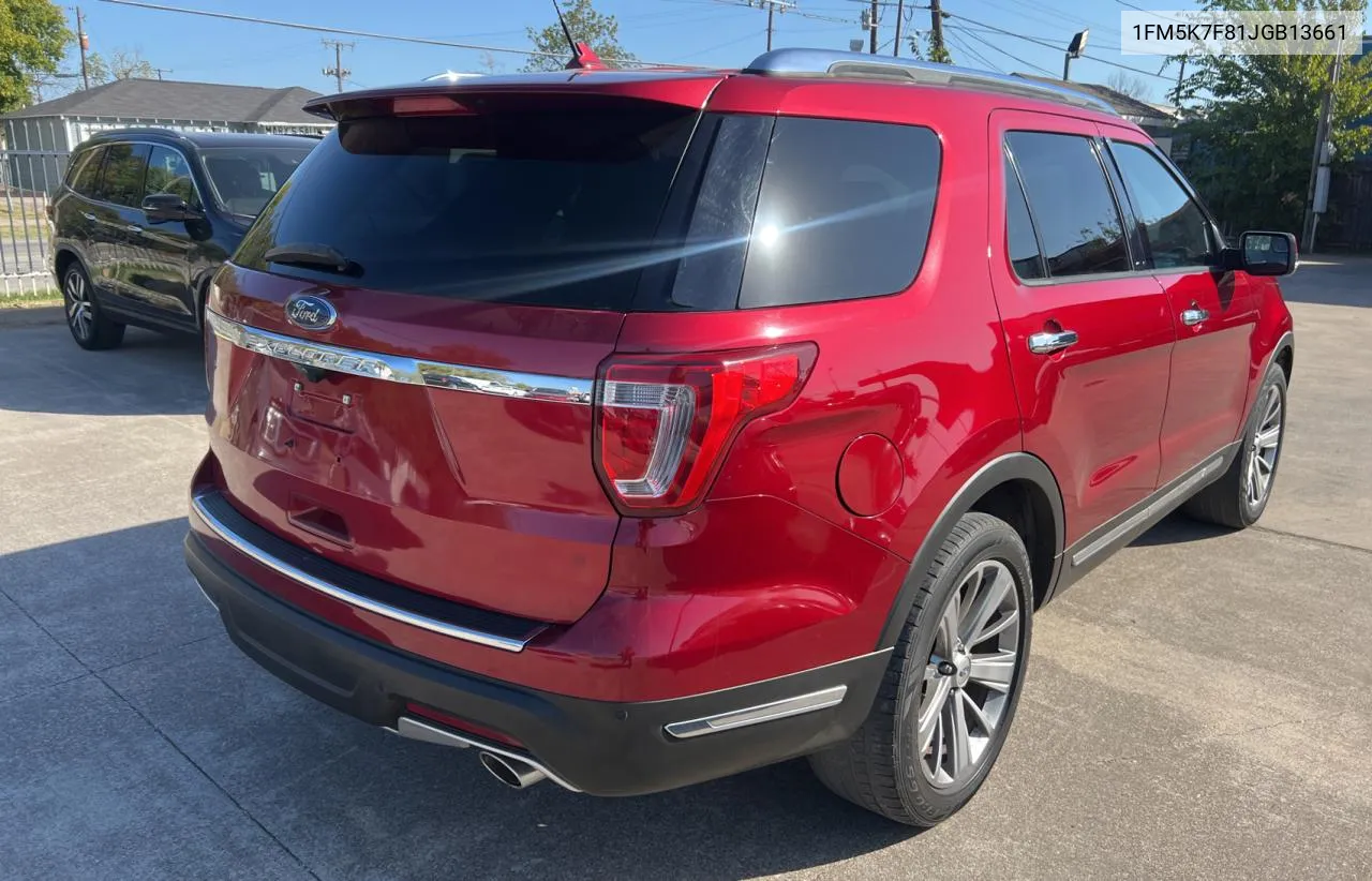 2018 Ford Explorer Limited VIN: 1FM5K7F81JGB13661 Lot: 77785324