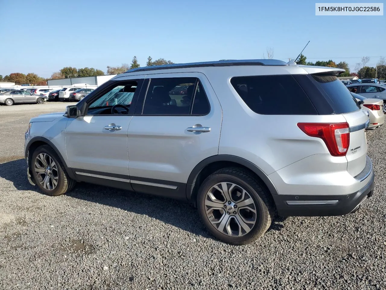 2018 Ford Explorer Platinum VIN: 1FM5K8HT0JGC22586 Lot: 78019224