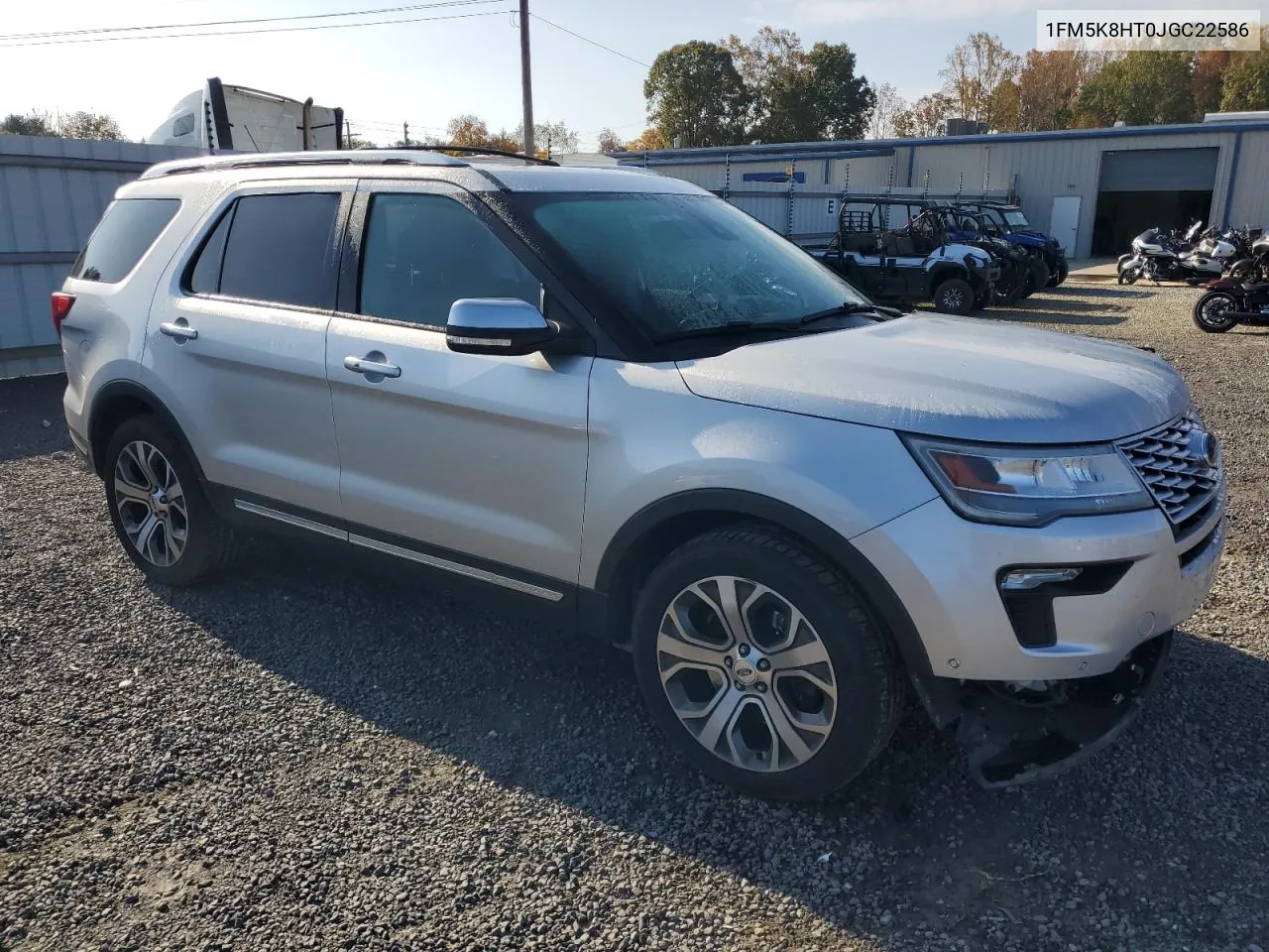 2018 Ford Explorer Platinum VIN: 1FM5K8HT0JGC22586 Lot: 78019224