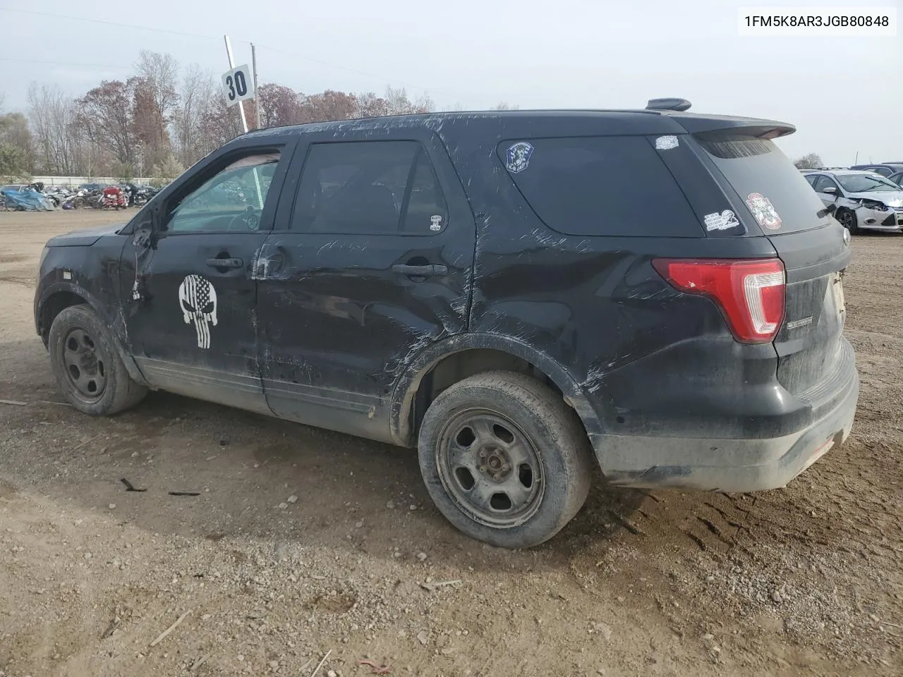 2018 Ford Explorer Police Interceptor VIN: 1FM5K8AR3JGB80848 Lot: 78168824