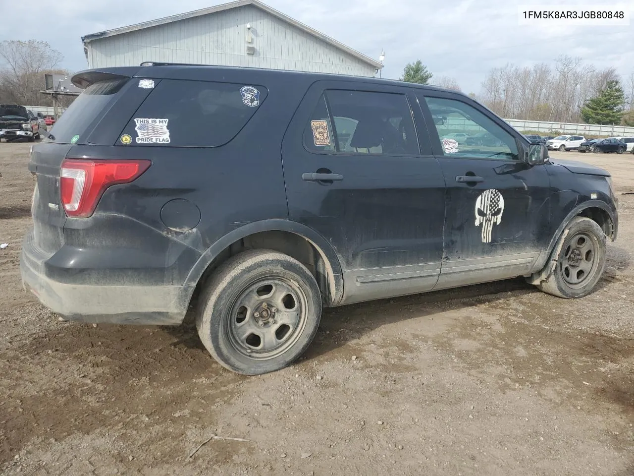 2018 Ford Explorer Police Interceptor VIN: 1FM5K8AR3JGB80848 Lot: 78168824