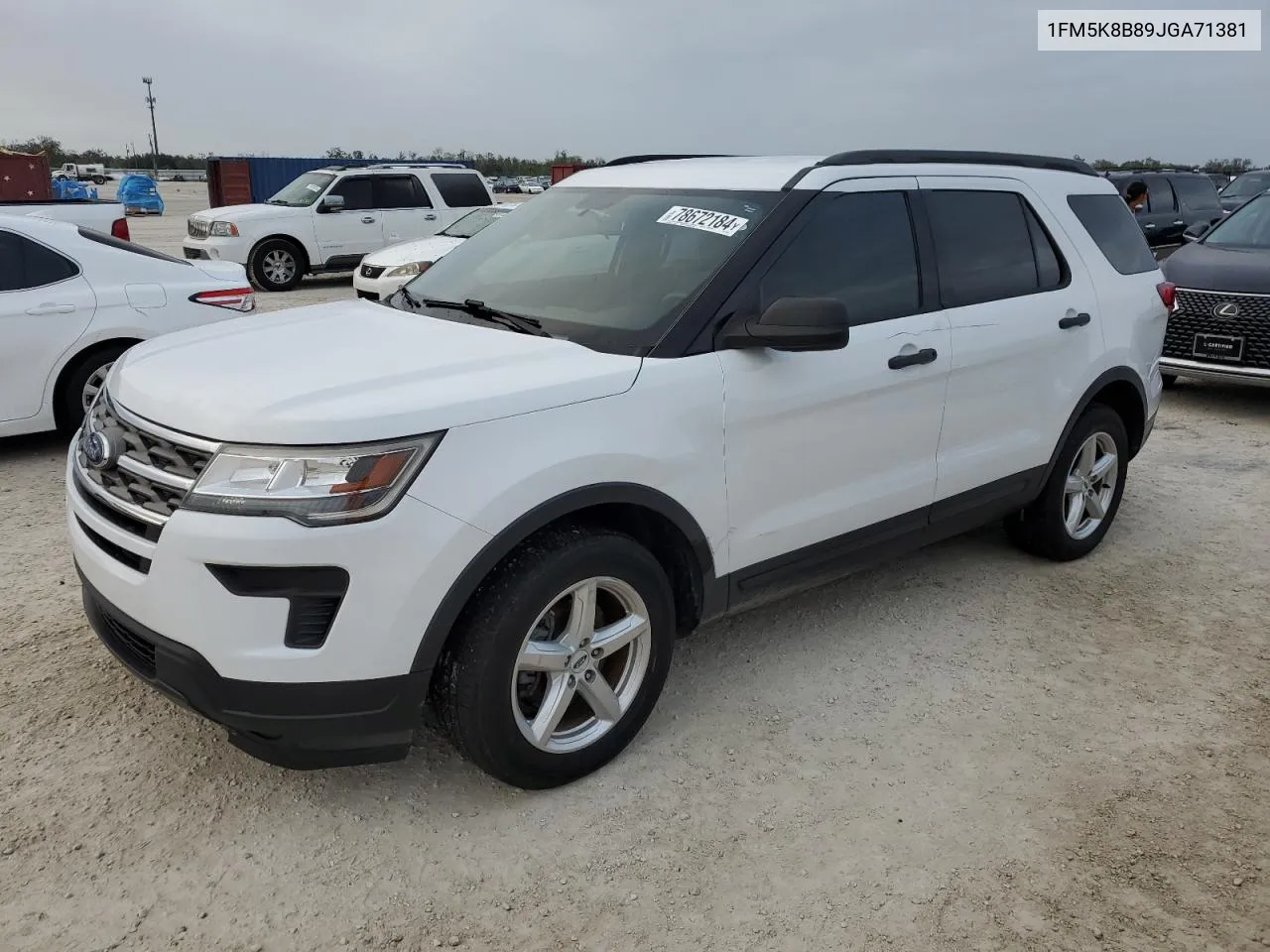 2018 Ford Explorer VIN: 1FM5K8B89JGA71381 Lot: 78672184