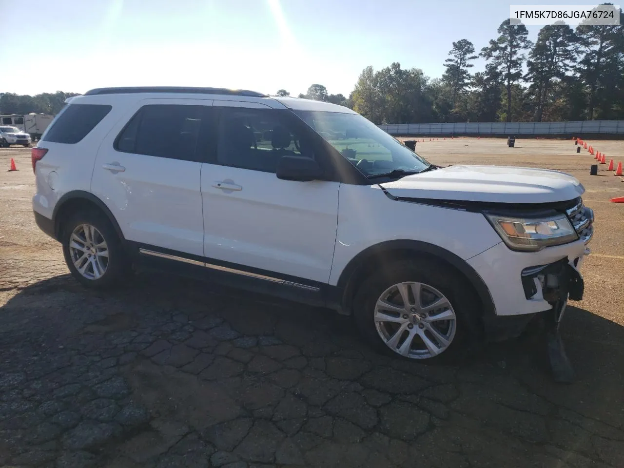 2018 Ford Explorer Xlt VIN: 1FM5K7D86JGA76724 Lot: 79475464