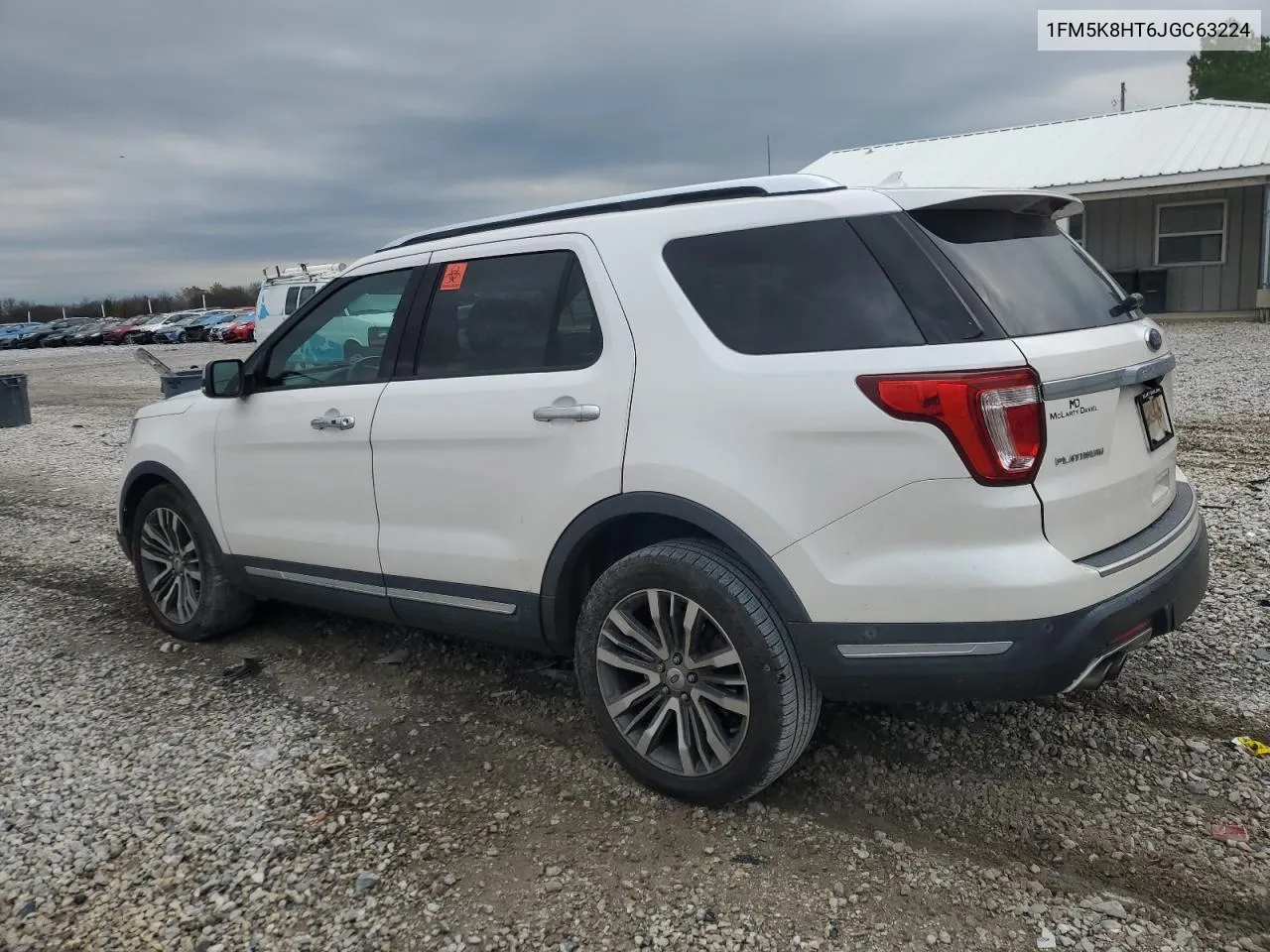 2018 Ford Explorer Platinum VIN: 1FM5K8HT6JGC63224 Lot: 80386384