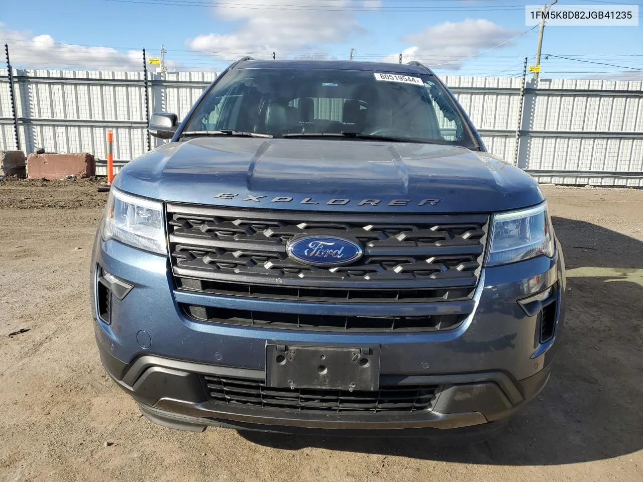 2018 Ford Explorer Xlt VIN: 1FM5K8D82JGB41235 Lot: 80519544