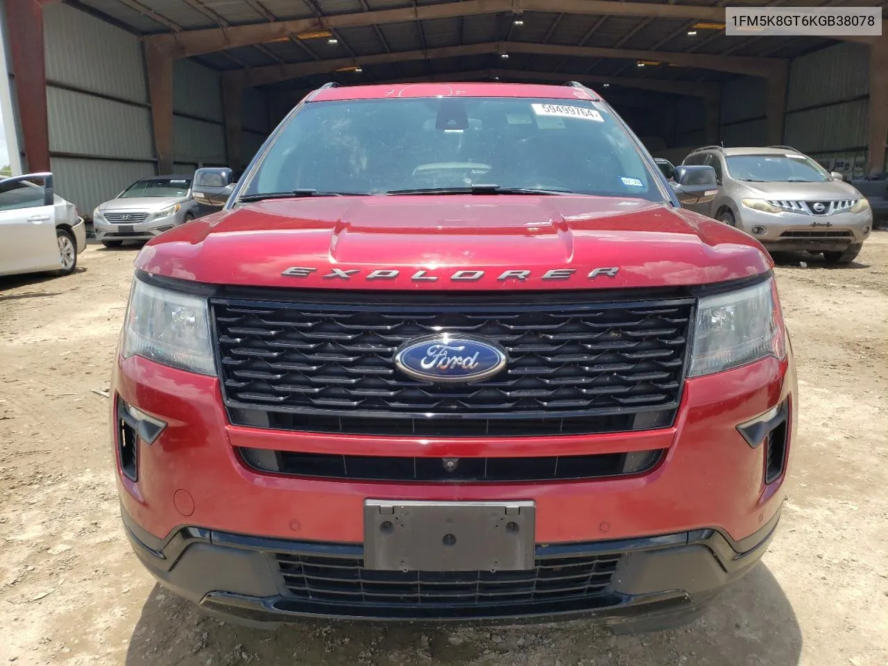 1FM5K8GT6KGB38078 2019 Ford Explorer Sport