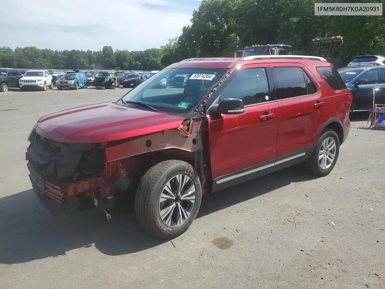 2019 Ford Explorer Xlt VIN: 1FM5K8DH7KGA20931 Lot: 60074204