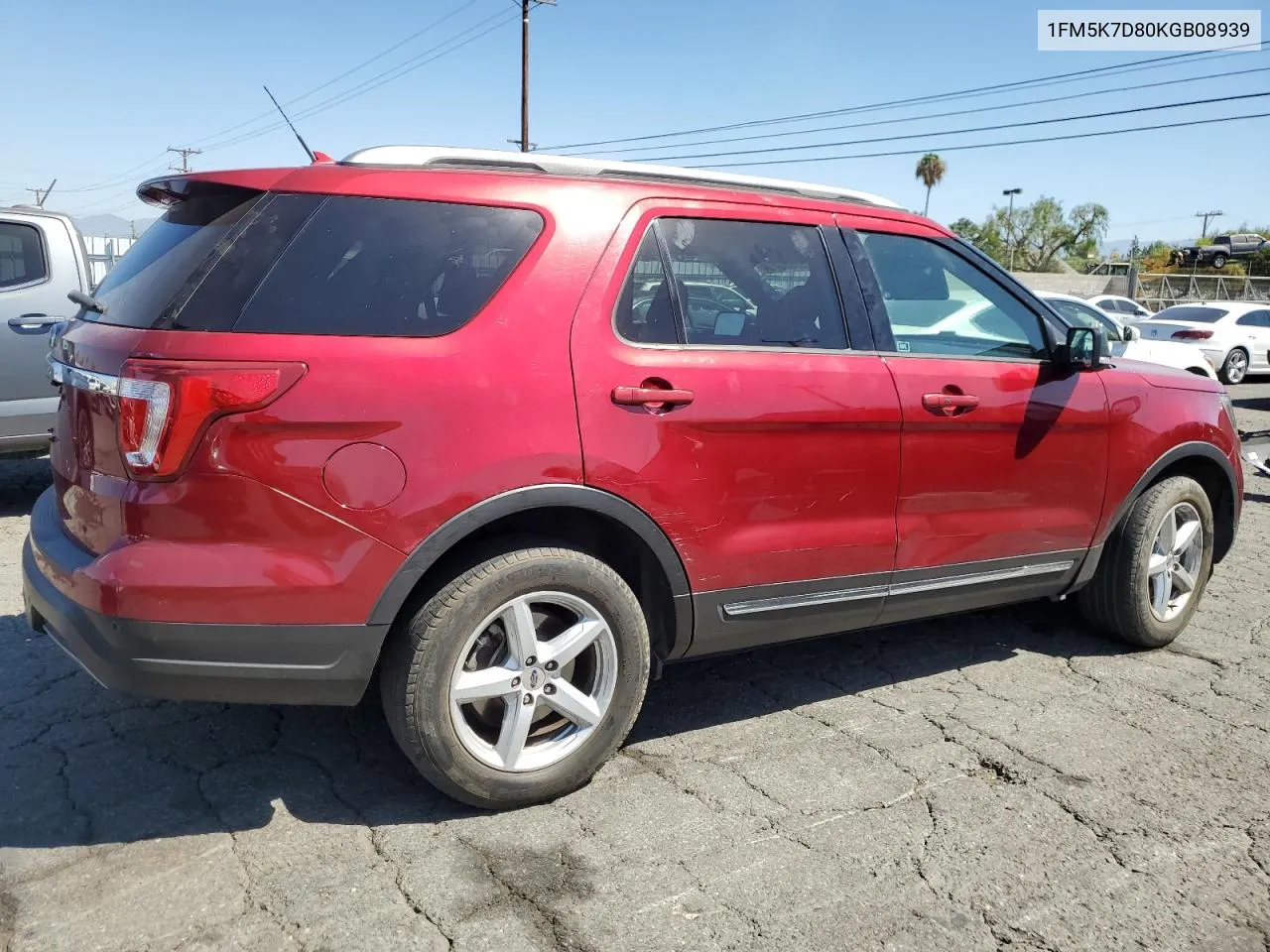 2019 Ford Explorer Xlt VIN: 1FM5K7D80KGB08939 Lot: 67385454