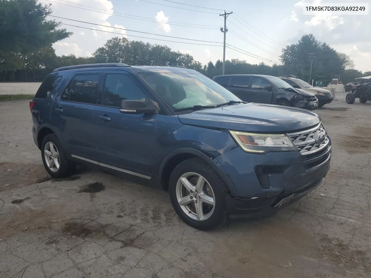 2019 Ford Explorer Xlt VIN: 1FM5K7D83KGA92249 Lot: 68293624