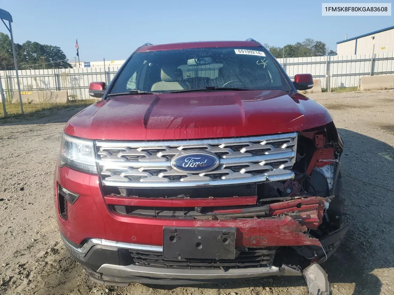 1FM5K8F80KGA83608 2019 Ford Explorer Limited