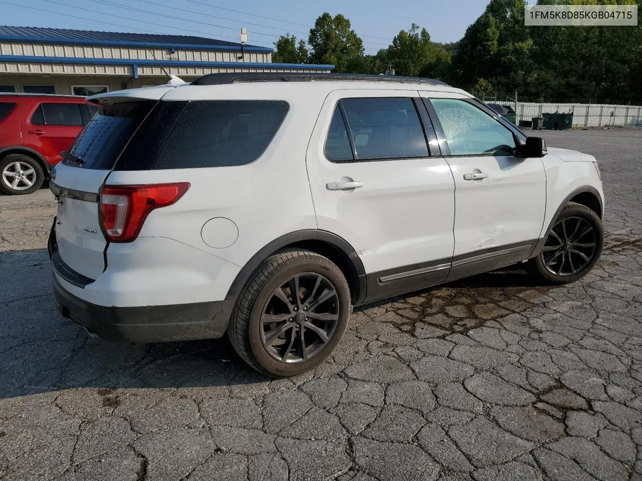 1FM5K8D85KGB04715 2019 Ford Explorer Xlt