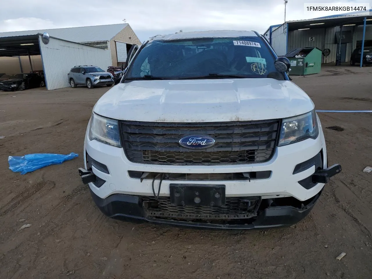 2019 Ford Explorer Police Interceptor VIN: 1FM5K8AR8KGB14474 Lot: 71408974