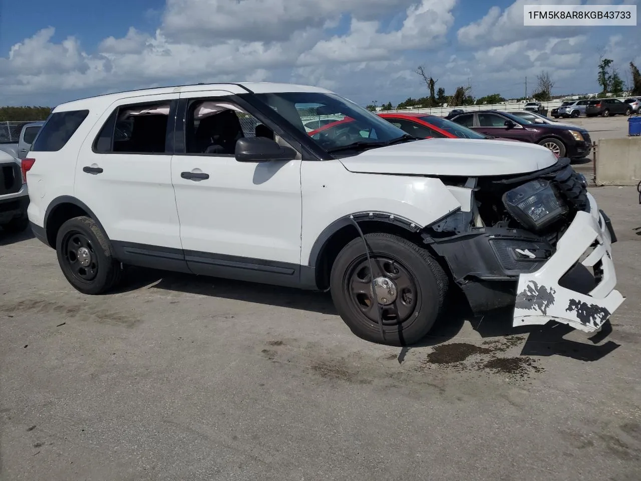 2019 Ford Explorer Police Interceptor VIN: 1FM5K8AR8KGB43733 Lot: 71708634