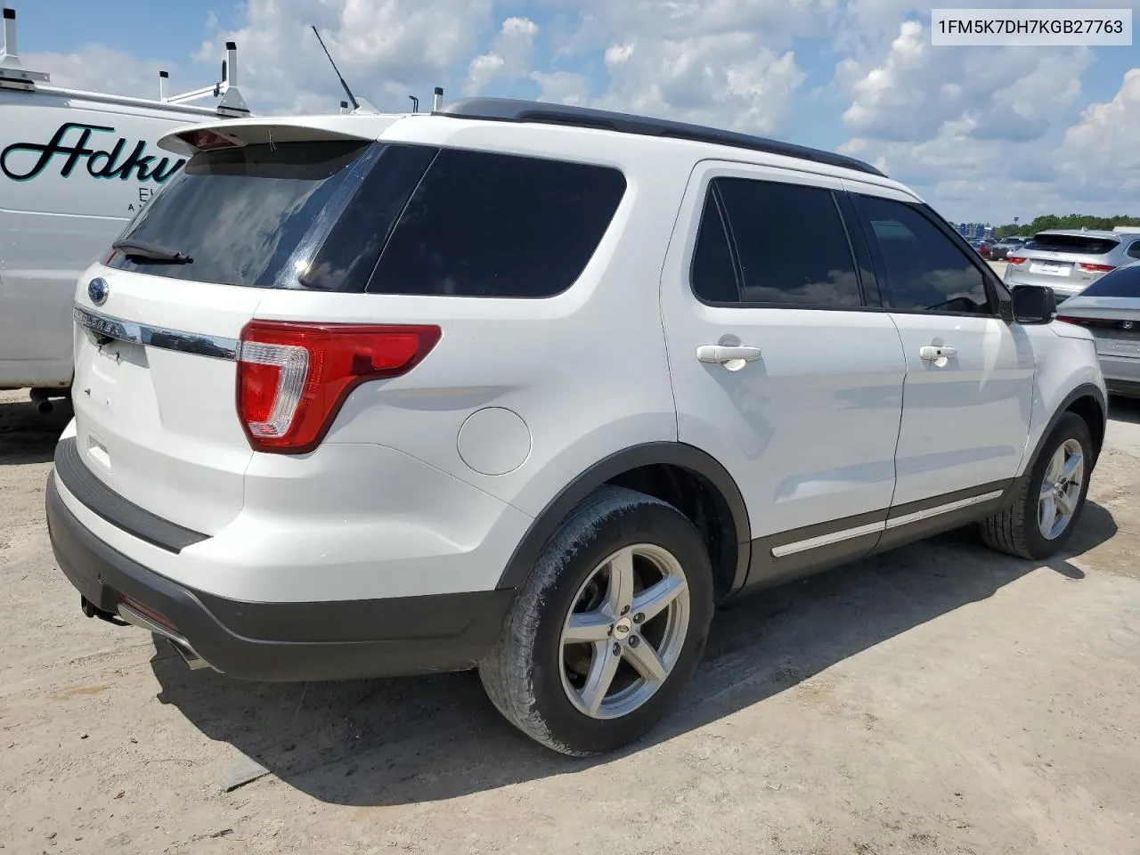 1FM5K7DH7KGB27763 2019 Ford Explorer Xlt