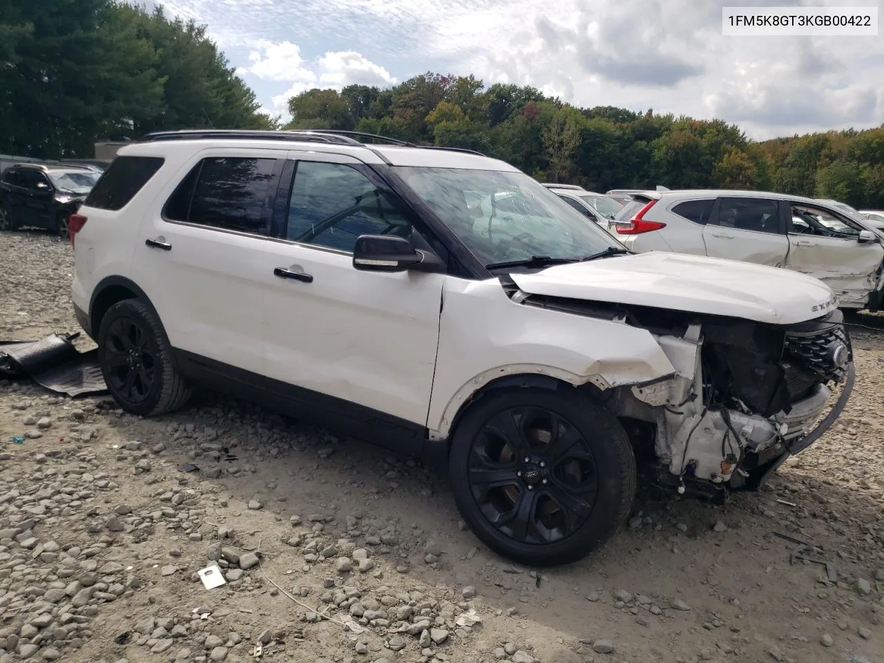 2019 Ford Explorer Sport VIN: 1FM5K8GT3KGB00422 Lot: 73358724