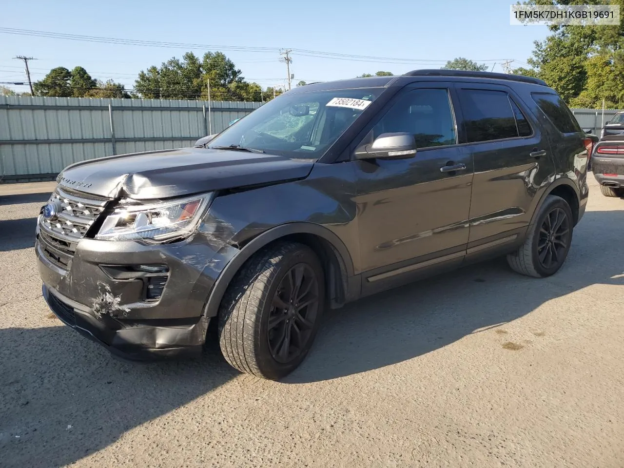 2019 Ford Explorer Xlt VIN: 1FM5K7DH1KGB19691 Lot: 73502184