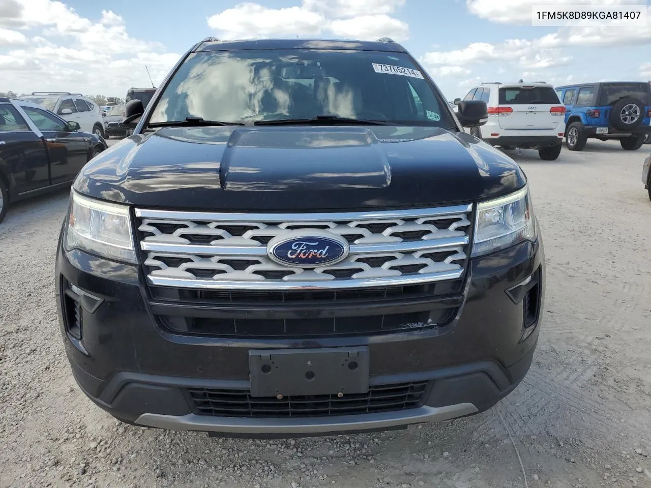 2019 Ford Explorer Xlt VIN: 1FM5K8D89KGA81407 Lot: 73765214