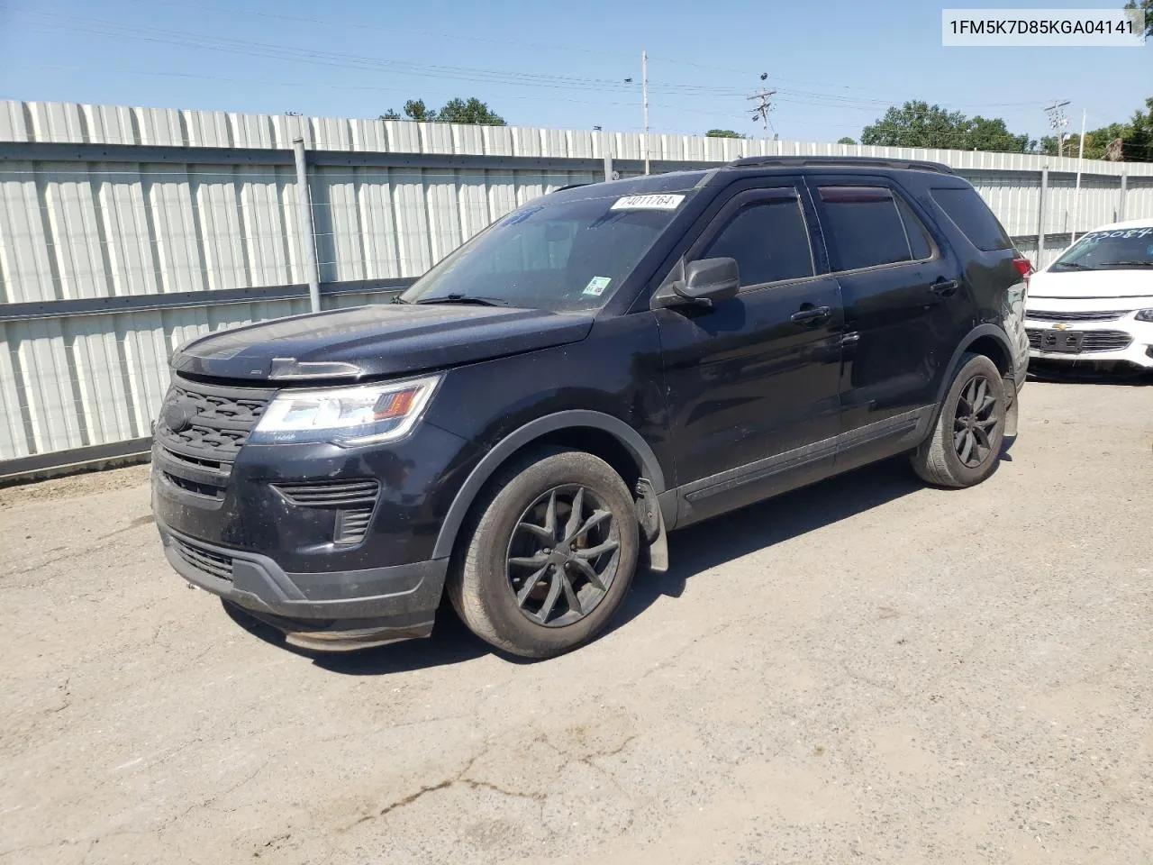 2019 Ford Explorer Xlt VIN: 1FM5K7D85KGA04141 Lot: 74011764