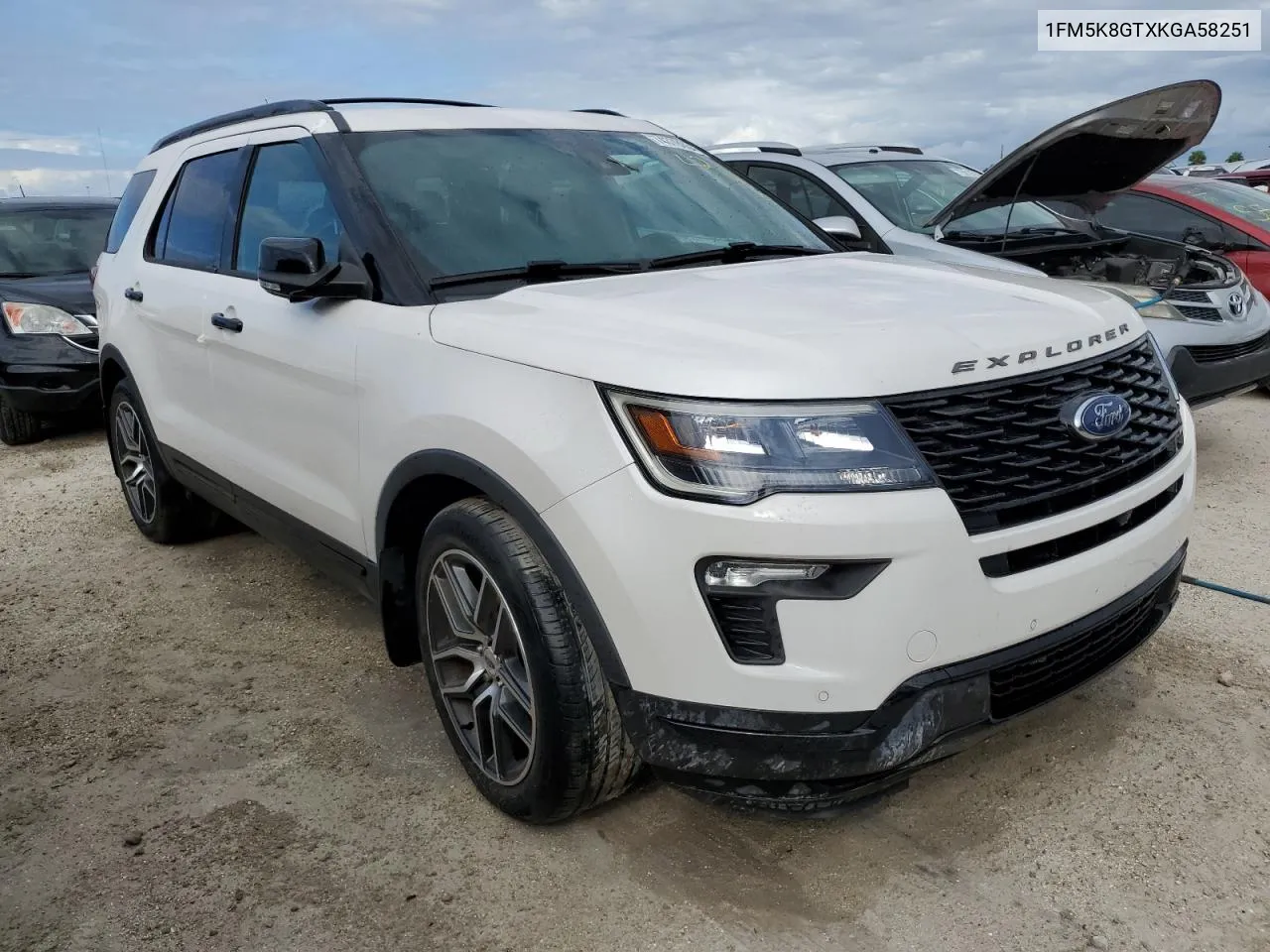 2019 Ford Explorer Sport VIN: 1FM5K8GTXKGA58251 Lot: 74378054