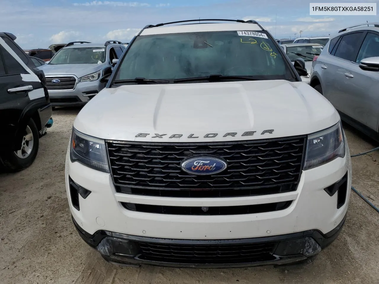 2019 Ford Explorer Sport VIN: 1FM5K8GTXKGA58251 Lot: 74378054