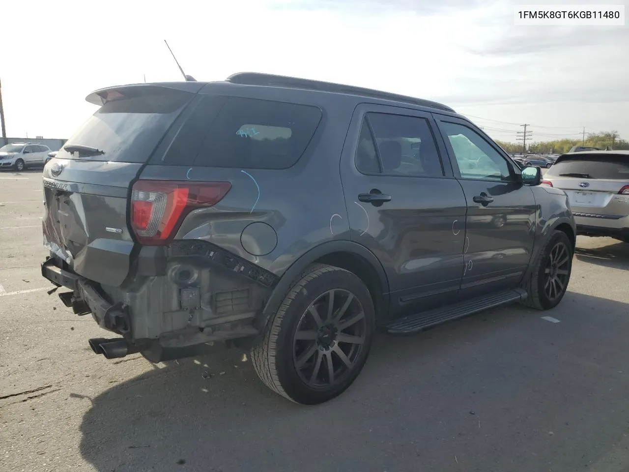 2019 Ford Explorer Sport VIN: 1FM5K8GT6KGB11480 Lot: 75206034