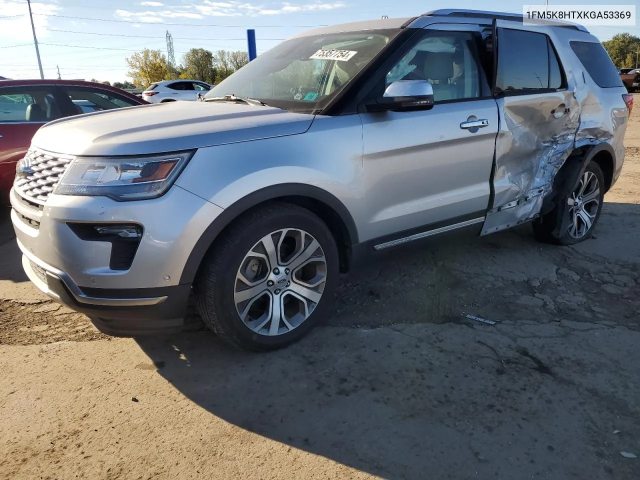 2019 Ford Explorer Platinum VIN: 1FM5K8HTXKGA53369 Lot: 75357754