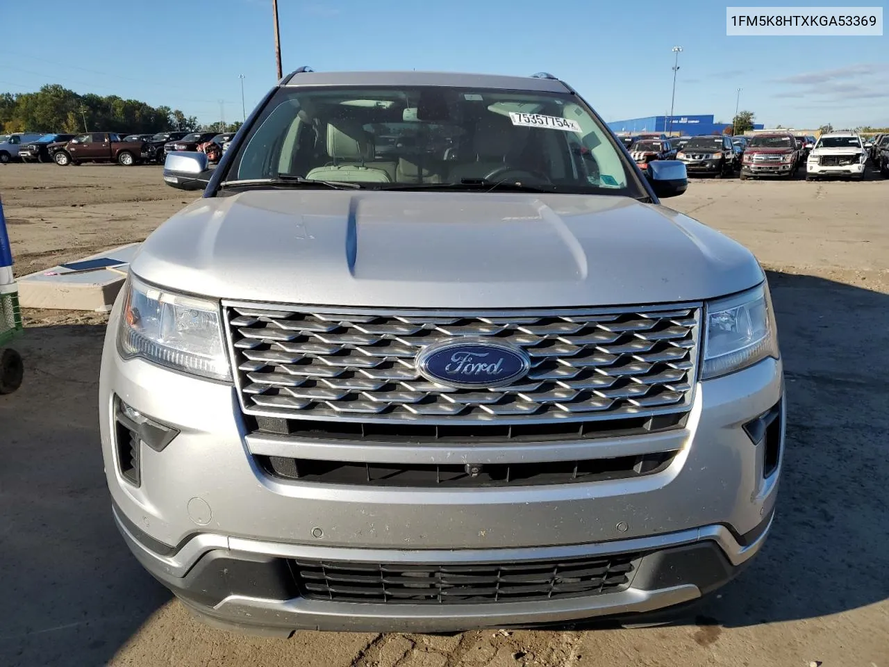 2019 Ford Explorer Platinum VIN: 1FM5K8HTXKGA53369 Lot: 75357754