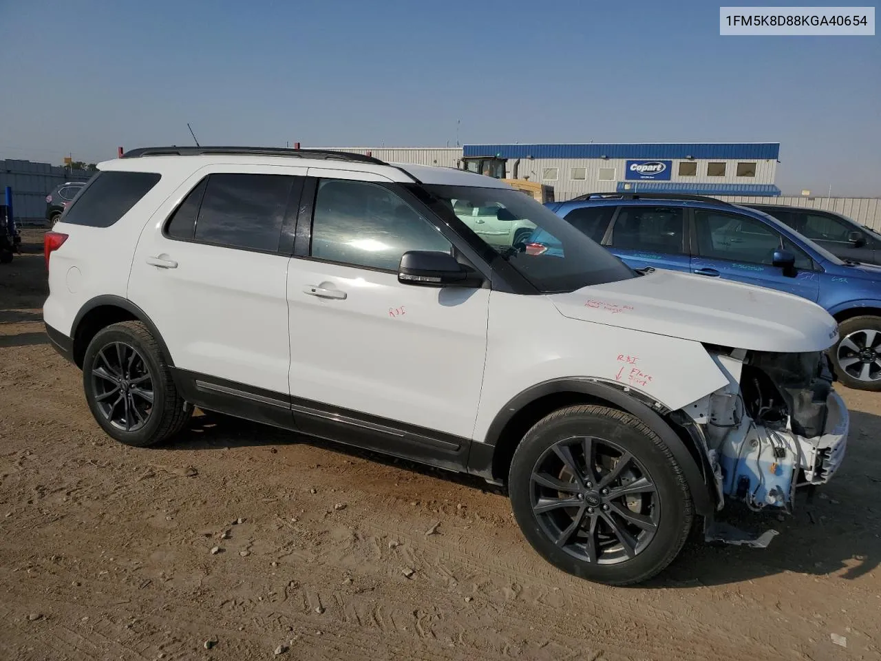 2019 Ford Explorer Xlt VIN: 1FM5K8D88KGA40654 Lot: 75418544