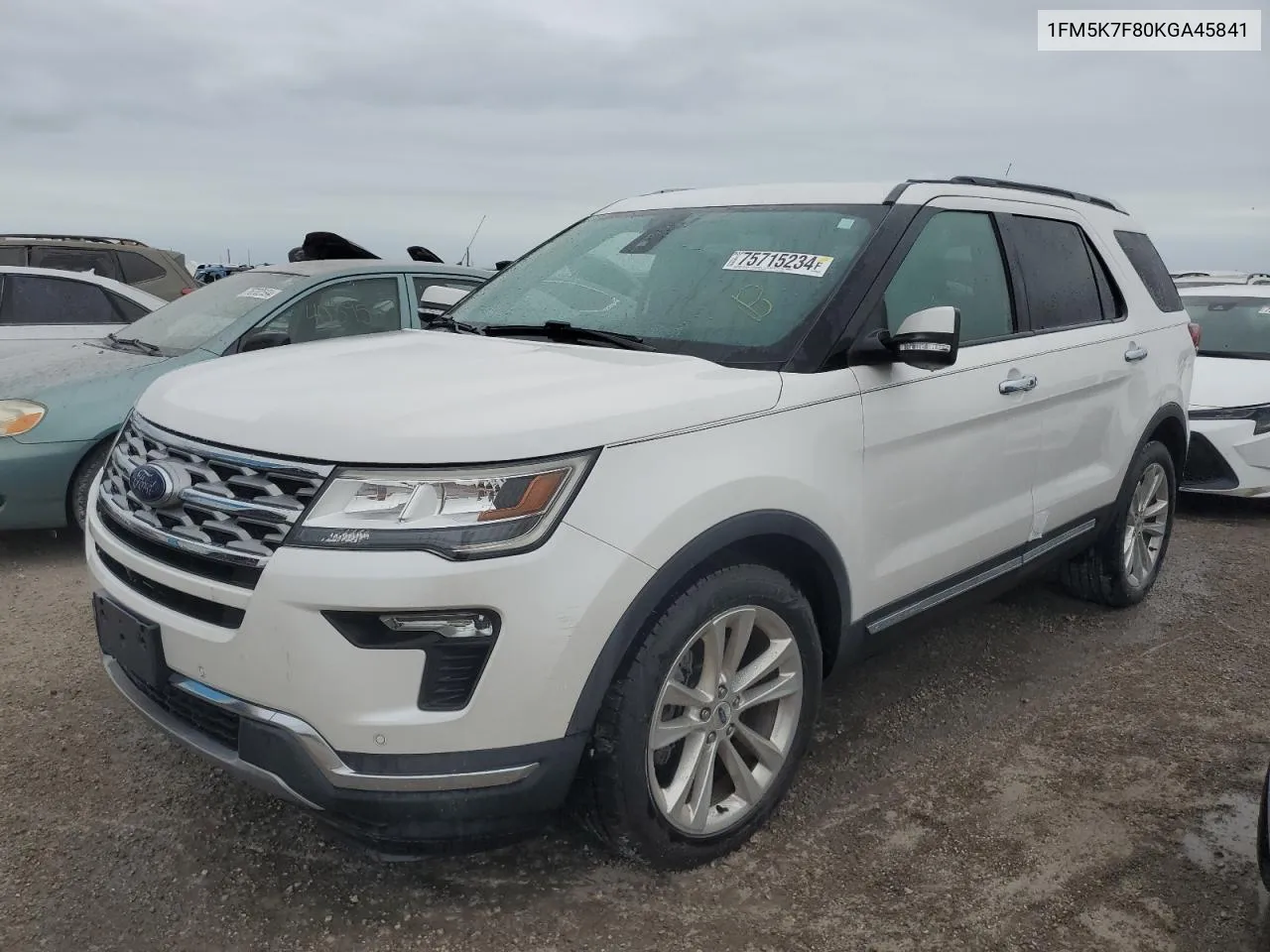 2019 Ford Explorer Limited VIN: 1FM5K7F80KGA45841 Lot: 75715234