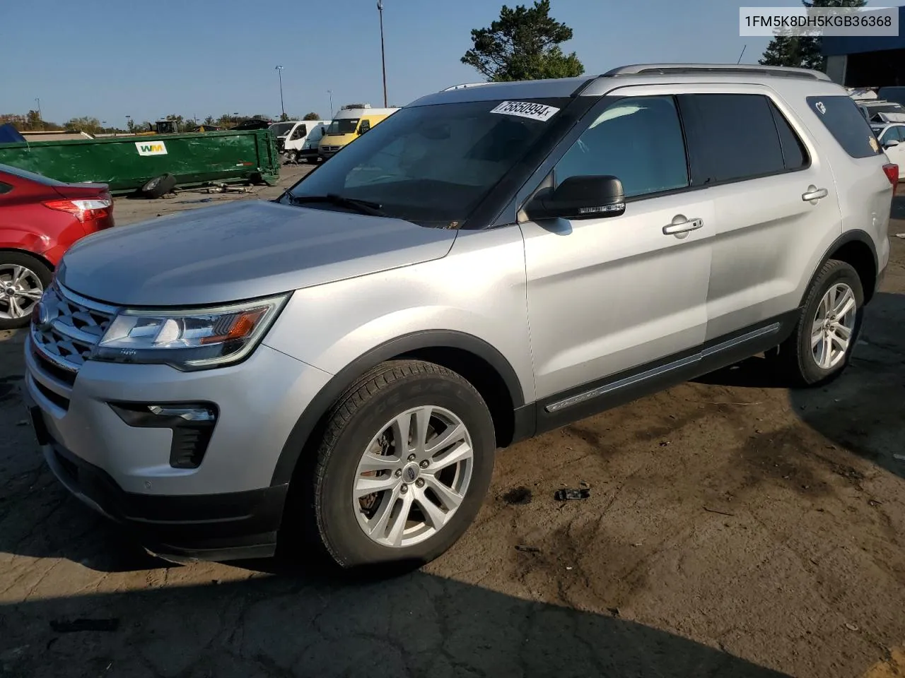 2019 Ford Explorer Xlt VIN: 1FM5K8DH5KGB36368 Lot: 75850994