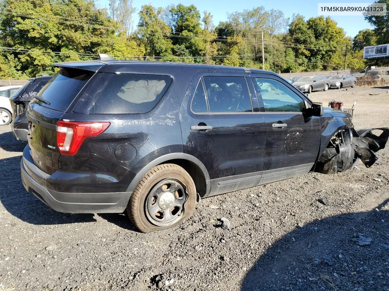 2019 Ford Explorer Police Interceptor VIN: 1FM5K8AR9KGA31328 Lot: 75867834