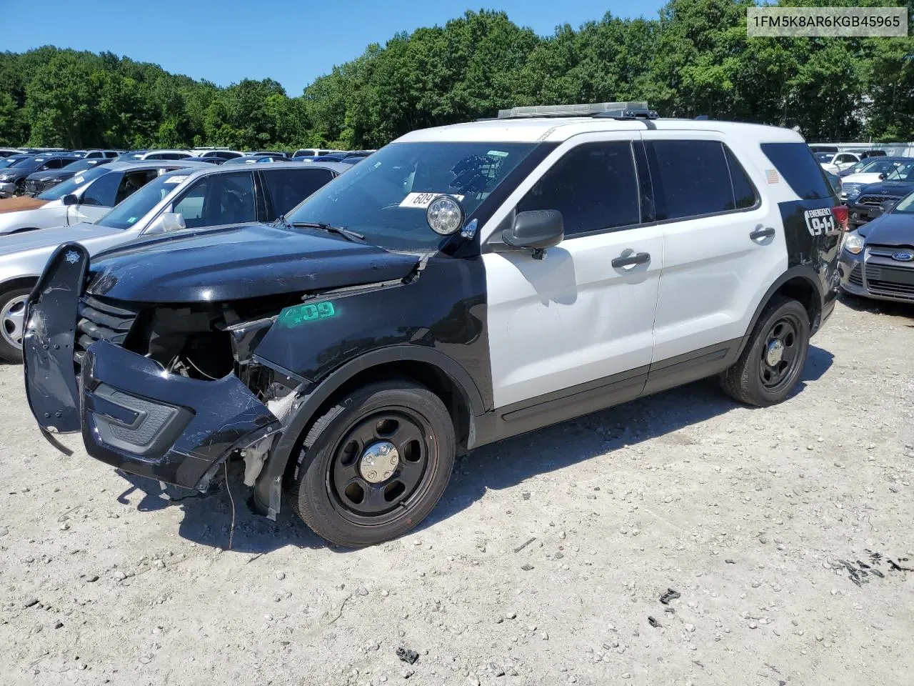 2019 Ford Explorer Police Interceptor VIN: 1FM5K8AR6KGB45965 Lot: 76392594