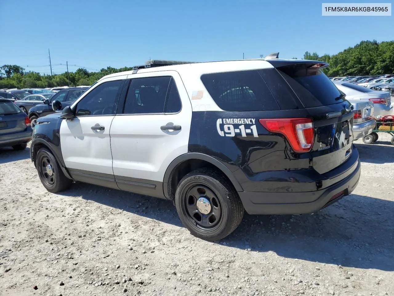 2019 Ford Explorer Police Interceptor VIN: 1FM5K8AR6KGB45965 Lot: 76392594