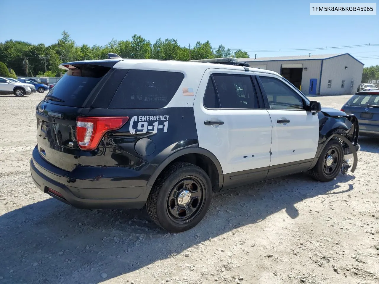 2019 Ford Explorer Police Interceptor VIN: 1FM5K8AR6KGB45965 Lot: 76392594