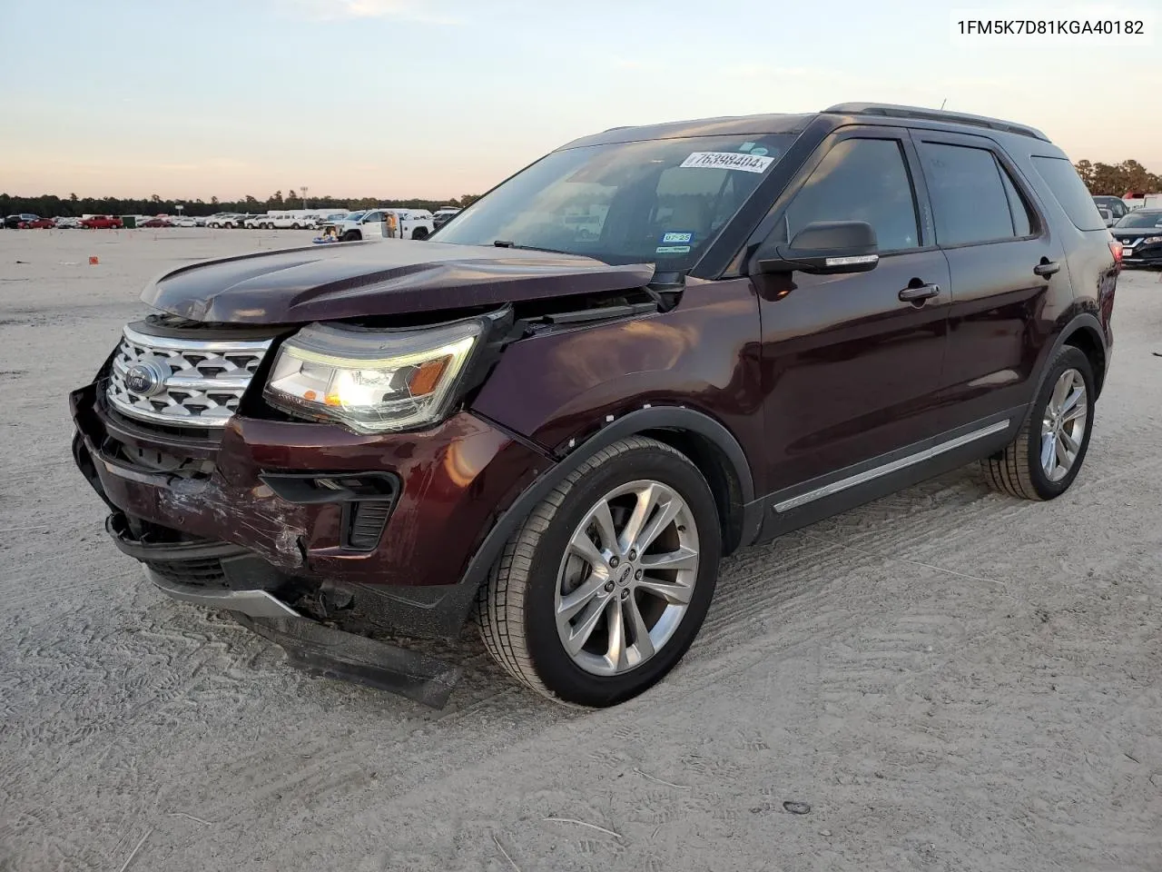 2019 Ford Explorer Xlt VIN: 1FM5K7D81KGA40182 Lot: 76398404