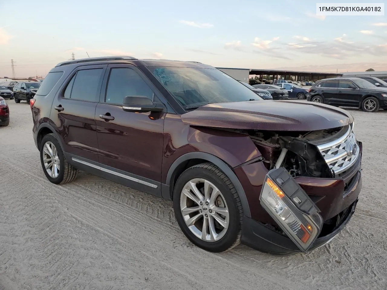 2019 Ford Explorer Xlt VIN: 1FM5K7D81KGA40182 Lot: 76398404