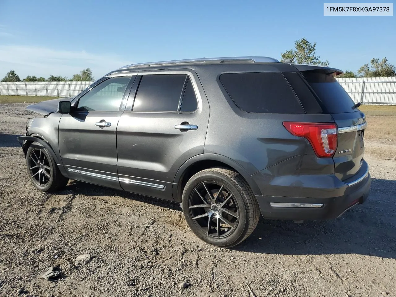 2019 Ford Explorer Limited VIN: 1FM5K7F8XKGA97378 Lot: 76472324