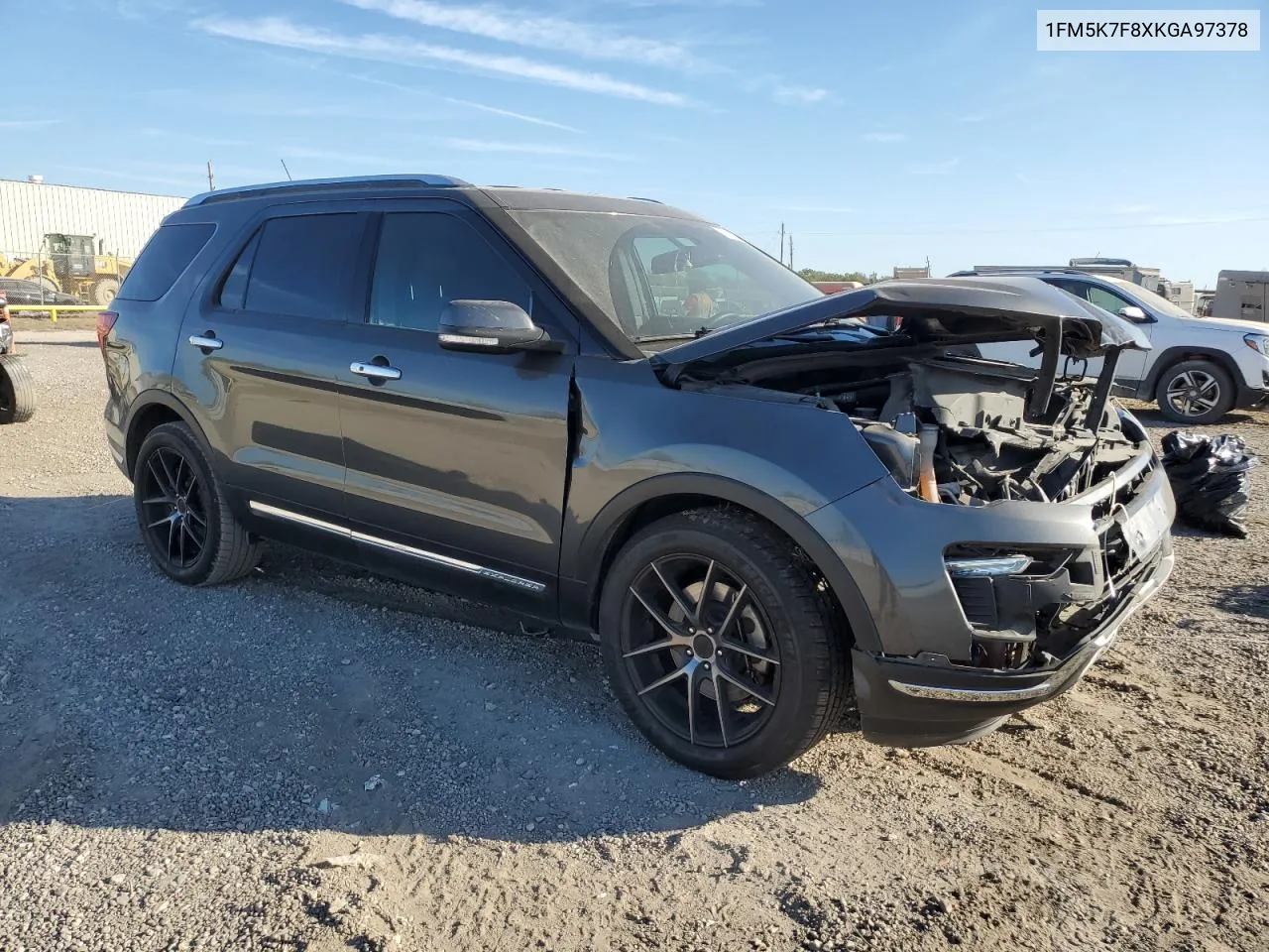 2019 Ford Explorer Limited VIN: 1FM5K7F8XKGA97378 Lot: 76472324